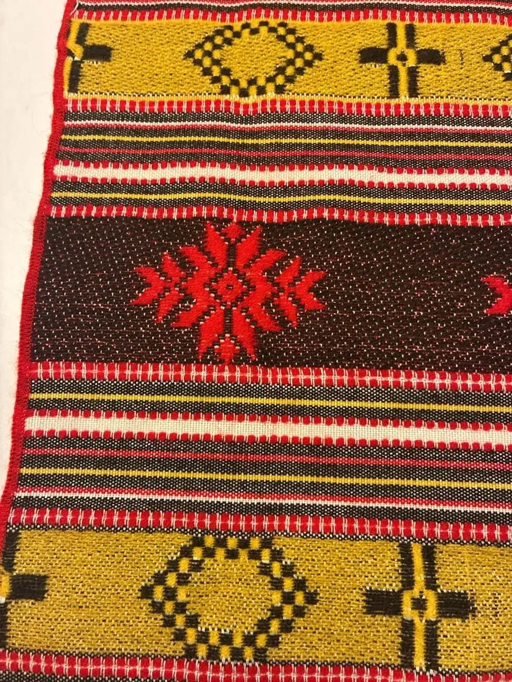 Handwoven Traditional Geometric Pattern Kilim Table Runner